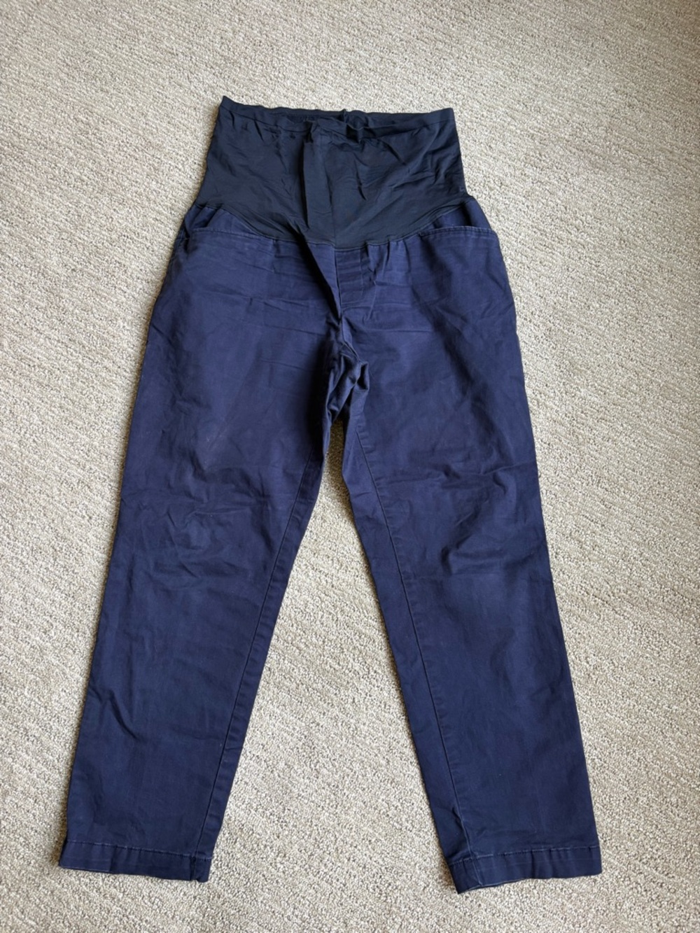 GAP Navy Maternity Slim City Crop Pants